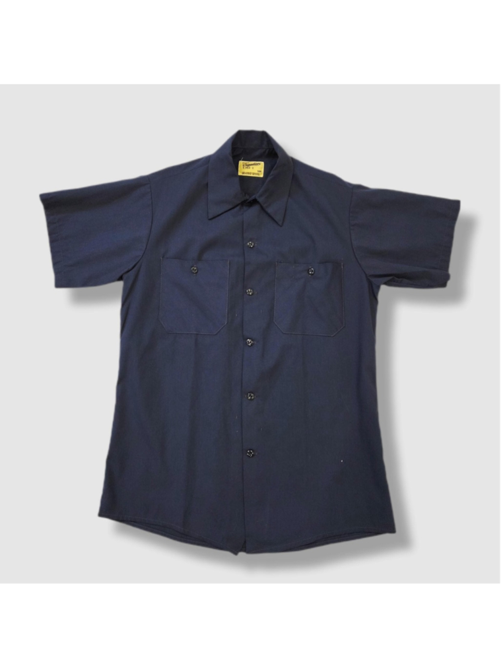 NOS Vintage Rockabilly Navy Work Shirt, garage style unisex fit Men S/Women M